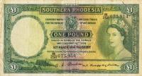 p13c from Southern Rhodesia: 1 Pound from 1954
